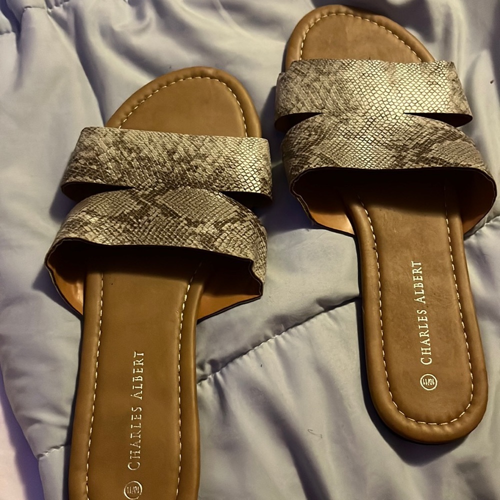 The shoes were tried on and wore around the house. Never worn outside.